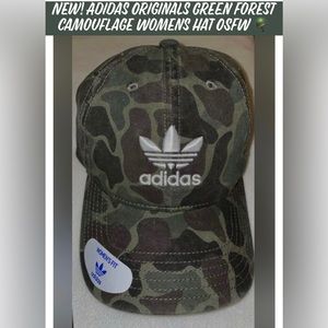 New! Adidas Originals Green Forest Camouflage Womens Hat OSFW 🪖